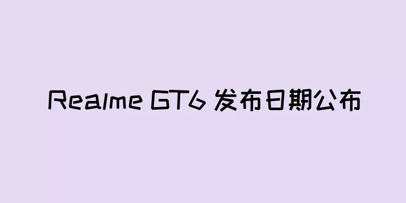 Realme GT6 发布日期公布